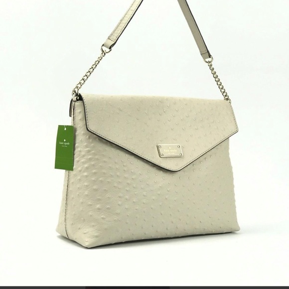 Kate Spade Leena A La Vita Ostrich Shoulder Bag NEW NWT - Picture 2 of 9
